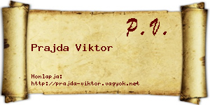 Prajda Viktor névjegykártya